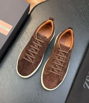 Zegna Men’s Triple Stitch Low‑Top Sneakers, Leather & Suede Upper #B67565 Zegna Men’s Triple Stitch Low‑Top Sneakers, Leather & Suede Upper #B67565