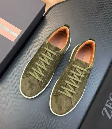 Zegna Men’s Triple Stitch Low‑Top Sneakers, Leather & Suede Upper #B67566 Zegna Men’s Triple Stitch Low‑Top Sneakers, Leather & Suede Upper #B67566
