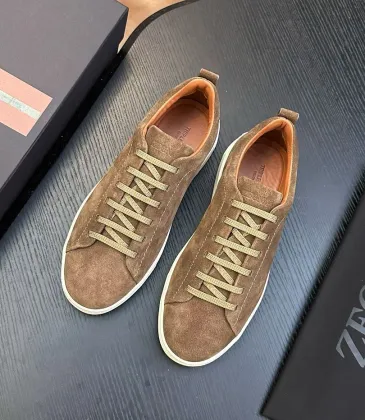 Zegna Men’s Triple Stitch Low‑Top Sneakers, Leather & Suede Upper #B67567 Zegna Men’s Triple Stitch Low‑Top Sneakers, Leather & Suede Upper #B67567