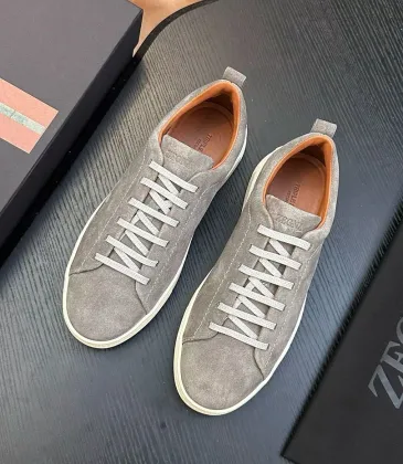 Zegna Men’s Triple Stitch Low‑Top Sneakers, Leather & Suede Upper #B67568 Zegna Men’s Triple Stitch Low‑Top Sneakers, Leather & Suede Upper #B67568