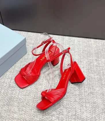Prada Shoes for Women's Prada Sandals Heel height:7cm #A65289