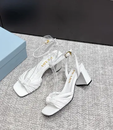 Prada Shoes for Women's Prada Sandals Heel height:7cm #A65290