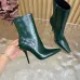 YSL Cassandre Side‑Zip Square‑Toe Ankle Boots 10.5cm Heel #B68440