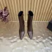 YSL Cassandre Side‑Zip Square‑Toe Ankle Boots 10.5cm Heel #B68443