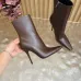 YSL Cassandre Side‑Zip Square‑Toe Ankle Boots 10.5cm Heel #B68443