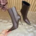 YSL Cassandre Side‑Zip Square‑Toe Ankle Boots 10.5cm Heel #B68443