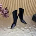 YSL Cassandre Side‑Zip Square‑Toe Ankle Boots 10.5cm Heel #B68444