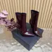 YSL Cassandre Side‑Zip Square‑Toe Ankle Boots 10.5cm Heel #B68445