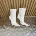 YSL Cassandre Side‑Zip Square‑Toe Ankle Boots 10.5cm Heel #B68446