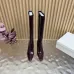 YSL Cassandre Side‑Zip Square‑Toe Knee‑High Boots 7cm Heel #B68430