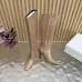 YSL Cassandre Side‑Zip Square‑Toe Knee‑High Boots 7cm Heel #B68432