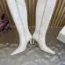 YSL Cassandre Side‑Zip Square‑Toe Knee‑High Boots 7cm Heel #B68434