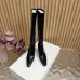 YSL Cassandre Side‑Zip Square‑Toe Knee‑High Boots 7cm Heel #B68435