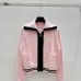  D-ior Women's  Cardigans  Zip - Up Style with Contrast Trims, Brand Emblem and Functional Pockets #A54858