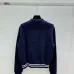  D-ior Women's  Cardigans  Zip - Up Style with Contrast Trims, Brand Emblem and Functional Pockets #A54858