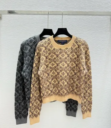 2025 Autumn  Winter Special Offer Louis Vuitton Women's Cropped Jacquard Monogram Sweater  Luxurious Wool Blend Crewneck with an All Over Pattern #A54835