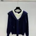 2025  Christian D-ior Women's Striking Striped Knit Crewneck Sweater with an Embroidered Star and Brand Logo #A54838
