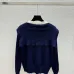 2025  Christian D-ior Women's Striking Striped Knit Crewneck Sweater with an Embroidered Star and Brand Logo #A54838