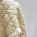 2025 D-ior Ecru Cannage Knit Cropped Zip-Up Cardigan #A54549