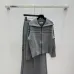 2025 D-ior Women's Wool Sweater and Skirt Sets  Elegant Zip   up Styles with Chic Striped Details for Fashion #A54861