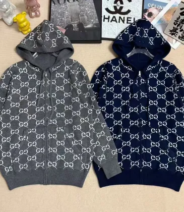 2025 Gucci Women's All Size Double  sided Zip  up Hooded Cardigans: Iconic GG Pattern for Online Fashion Shoppers #A54866