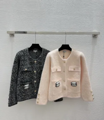 Chanel Women's Knitted Cardigans Tweed Style Fabric with CC Logo and Gold Button Details for Luxury Enthusiasts #A56300 Chanel Women's Knitted Cardigans Tweed Style Fabric with CC Logo and Gold Button Details for Luxury Enthusiasts #A56300