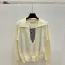 D-ior Ecru Cannage Knit Cropped Zip-Up Cardigan Timeless Luxury Piece #A54569