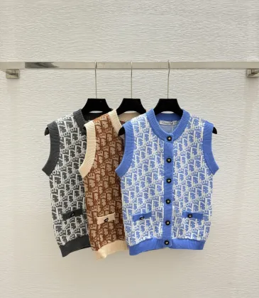 D-ior Ecru Cannage Knit Cropped Zip-Up Cardigan Timeless Luxury Piece #A54572