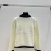 D-ior Women's Luxury Fluffy Knit Logo Sweater  Featuring Contrast Christian D-ior Signature Intarsia and Cozy Crew Neckline. #A56312