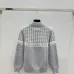 D-ior Women's Luxury Houndstooth Knit Zip-Up Jacket Sweater Featuring Elegant Mock Turtleneck and Sophisticated Wool Blend Texture #A56314