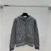 D-ior Women's Luxury Knit Hoodie Jacket, Featuring Signature Oblique Monogram Jacquard and Sporty Button-Up Silhouette with Hood. #A56315