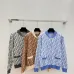 D-ior Women's Luxury Monogram Zip-Up Knit Bomber Jacket, Featuring Signature Oblique Jacquard and Two Convenient Front Pockets. #A56309