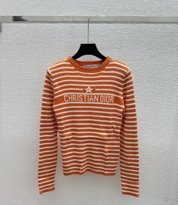 D-ior Women's Striped Crewneck Knit Sweater with Star and Logo #A54829