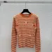D-ior Women's Striped Crewneck Knit Sweater with Star and Logo #A54829