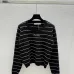 D-ior Women's Striped Knit Sweater with Embossed Pattern and Logo #A54571