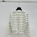 D-ior Women's Striped Knit Sweater with Embossed Pattern and Logo #A54571