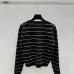 D-ior Women's Striped Knit Sweater with Embossed Pattern and Logo #A54571