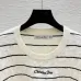 D-ior Women's Striped Knit Sweater with Embossed Pattern and Logo #A54571