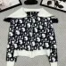 D-ior Women's Wool Zip   up Sweater Stylish Collared Design with Signature Monogram for Online Fashion Enthusiasts #A54862