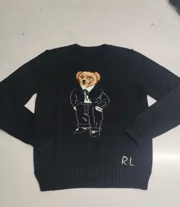 Ralph Lauren Polo Little Pony~ Autumn Winter New R Embroidered Baseball Jacket Cartoon Bear Sweater Loose Lazy Style Versatile Knitwear #A58647 Ralph Lauren Polo Little Pony~ Autumn Winter New R Embroidered Baseball Jacket Cartoon Bear Sweater Loose Lazy Style Versatile Knitwear #A58647