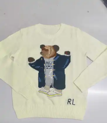 Ralph Lauren Polo Little Pony~ Autumn Winter New R Embroidered Baseball Jacket Cartoon Bear Sweater Loose Lazy Style Versatile Knitwear #A58651 Ralph Lauren Polo Little Pony~ Autumn Winter New R Embroidered Baseball Jacket Cartoon Bear Sweater Loose Lazy Style Versatile Knitwear #A58651