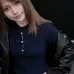 Chanel Monogram Knit Short Sleeve Crew Neck Blouse #A63658