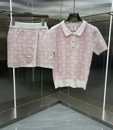 Casablanca Style Knit Polo Top &amp; Skirt Set, S-XL #A63518