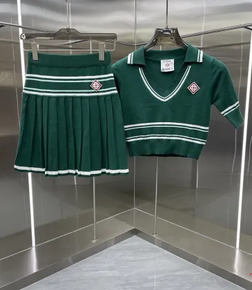 Casablanca Style Knit Polo Top &amp; Skirt Set, S-XL #A63519