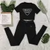 Prada Two-piece set including a new cross-border European and American independent website high street fashion brand letter-printed short-sleeved T-shirt and long pants #A64627